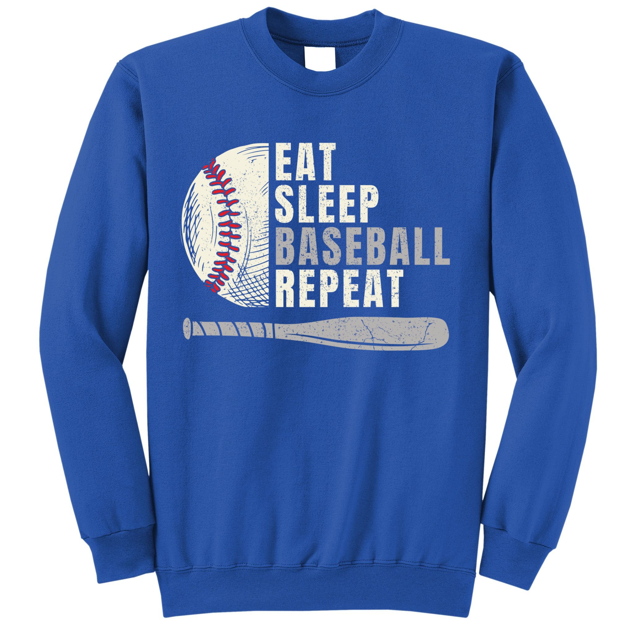 Eat Sleep Baseball Repeat Funny Baseball Player Cool Gift Sweatshirt
