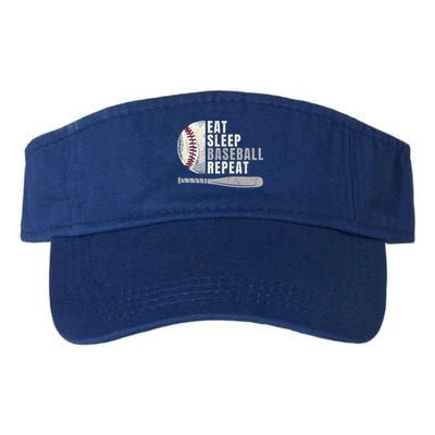 Eat Sleep Baseball Repeat Funny Baseball Player Cool Gift Visor