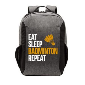 Eat Sleep Badminton Repeat Funny Badminton Player Badminton Great Gift Vector Backpack