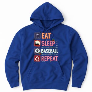 Eat Sleep Baseball Repeat Christmas Baseball Player Batter Gift Hoodie