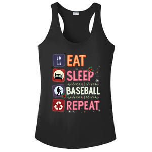 Eat Sleep Baseball Repeat Christmas Baseball Player Batter Gift Ladies PosiCharge Competitor Racerback Tank