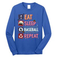 Eat Sleep Baseball Repeat Christmas Baseball Player Batter Gift Long Sleeve Shirt