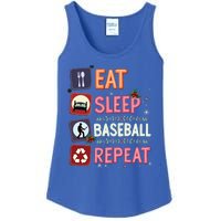 Eat Sleep Baseball Repeat Christmas Baseball Player Batter Gift Ladies Essential Tank