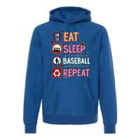 Eat Sleep Baseball Repeat Christmas Baseball Player Batter Gift Premium Hoodie