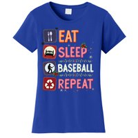 Eat Sleep Baseball Repeat Christmas Baseball Player Batter Gift Women's T-Shirt