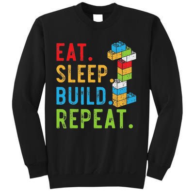 Eat Sleep Build Repeat Master Builder Bricks Blocks Sweatshirt
