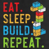 Eat Sleep Build Repeat Master Builder Bricks Blocks Trucker Hat