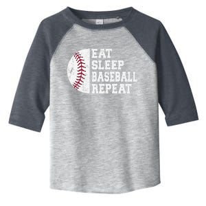 Eat Sleep Baseball Repeat Baseball Player Funny Baseball Toddler Fine Jersey T-Shirt