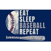 Eat Sleep Baseball Repeat Funny Baseball Player Bumper Sticker