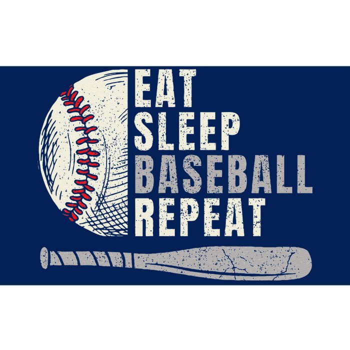 Eat Sleep Baseball Repeat Funny Baseball Player Bumper Sticker