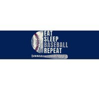 Eat Sleep Baseball Repeat Funny Baseball Player Bumper Sticker