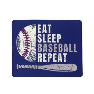 Eat Sleep Baseball Repeat Funny Baseball Player Mousepad