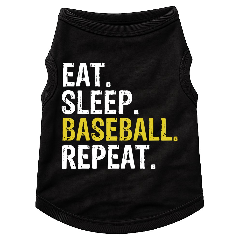 Eat Sleep Baseball Repeat Gift Doggie Tank