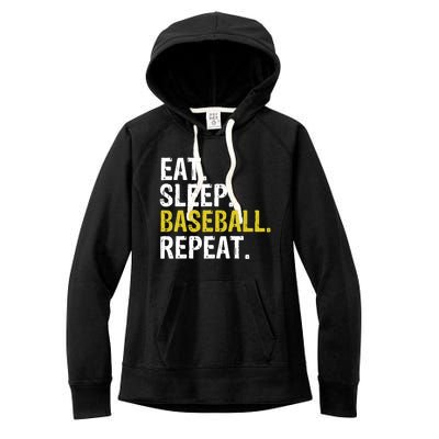 Eat Sleep Baseball Repeat Gift Women's Fleece Hoodie