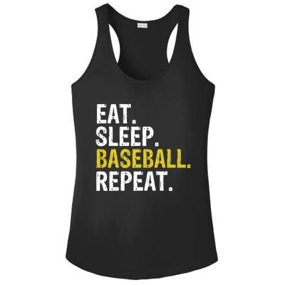 Eat Sleep Baseball Repeat Gift Ladies PosiCharge Competitor Racerback Tank