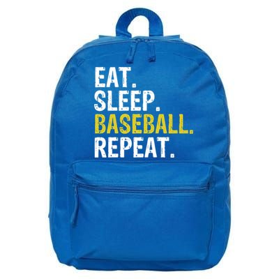 Eat Sleep Baseball Repeat Gift 16 in Basic Backpack