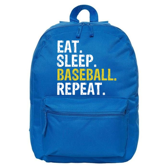 Eat Sleep Baseball Repeat Gift 16 in Basic Backpack