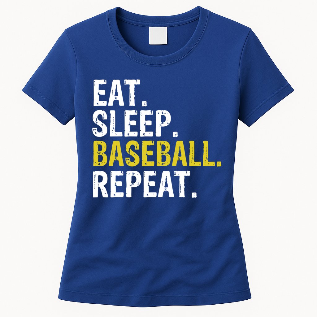 Eat Sleep Baseball Repeat Gift Womens T-Shirt