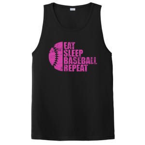 Eat Sleep Baseball Repeat Funny Bat And Ball Softball Lovers Gift PosiCharge Competitor Tank