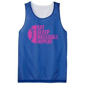 Eat Sleep Baseball Repeat Funny Bat And Ball Softball Lovers Gift Mesh Reversible Basketball Jersey Tank