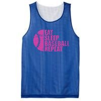 Eat Sleep Baseball Repeat Funny Bat And Ball Softball Lovers Gift Mesh Reversible Basketball Jersey Tank