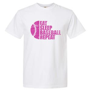 Eat Sleep Baseball Repeat Funny Bat And Ball Softball Lovers Gift Garment-Dyed Heavyweight T-Shirt