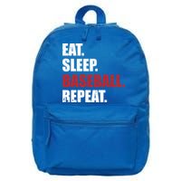 Eat Sleep Baseball Repeat Gift 16 in Basic Backpack