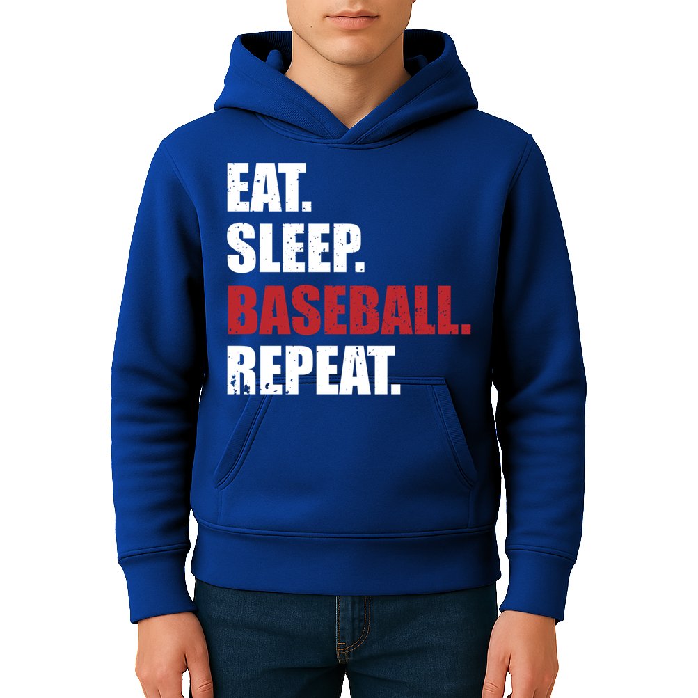 Eat Sleep Baseball Repeat Gift Kids Hoodie