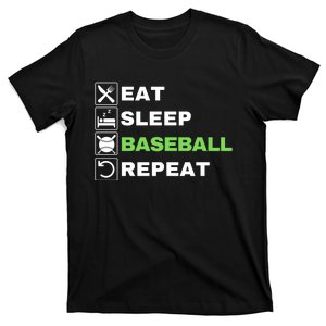 Eat Sleep Baseball Repeat, Baseball, Baseball Player Funny Baseball T-Shirt