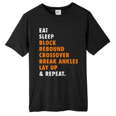 Eat Sleep Basketball Repeat Funny Gift For Basketball Player Tall Fusion ChromaSoft Performance T-Shirt