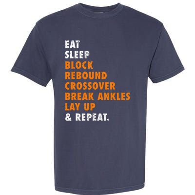 Eat Sleep Basketball Repeat Funny Gift For Basketball Player Garment-Dyed Heavyweight T-Shirt