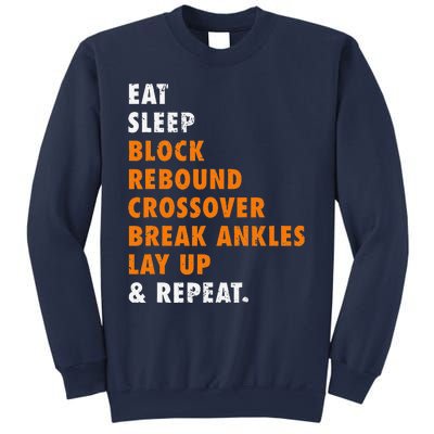 Eat Sleep Basketball Repeat Funny Gift For Basketball Player Sweatshirt