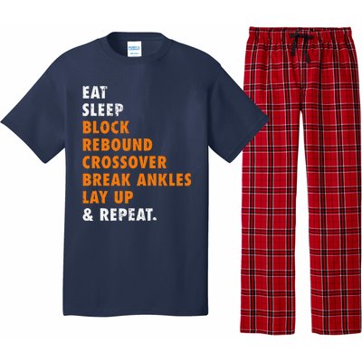 Eat Sleep Basketball Repeat Funny Gift For Basketball Player Pajama Set