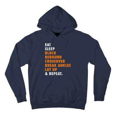 Eat Sleep Basketball Repeat Funny Gift For Basketball Player Tall Hoodie