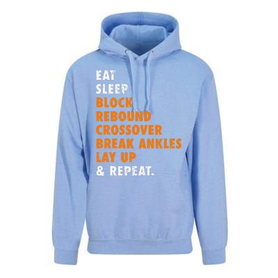 Eat Sleep Basketball Repeat Funny Gift For Basketball Player Unisex Surf Hoodie