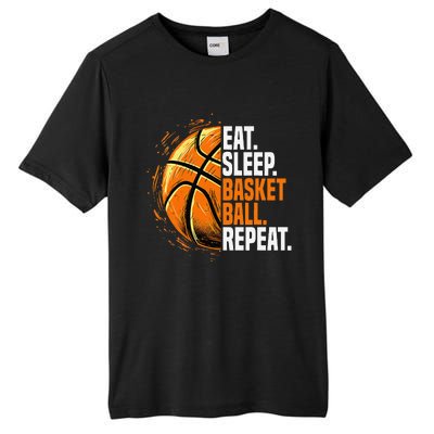 Eat Sleep Basketball Repeat Funny Basketball Lovers Tall Fusion ChromaSoft Performance T-Shirt