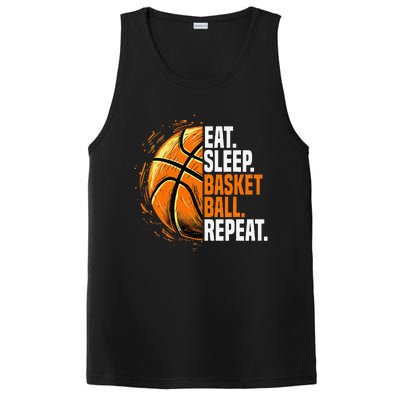 Eat Sleep Basketball Repeat Funny Basketball Lovers PosiCharge Competitor Tank