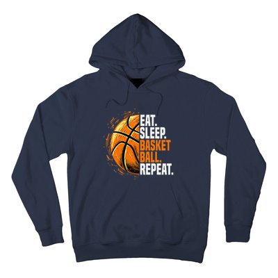 Eat Sleep Basketball Repeat Funny Basketball Lovers Hoodie