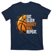 Eat Sleep Basketball Repeat Funny Basketball Lovers T-Shirt