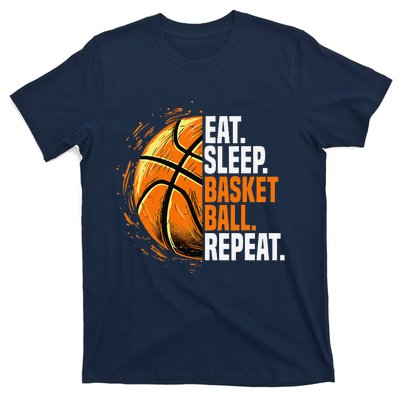 Eat Sleep Basketball Repeat Funny Basketball Lovers T-Shirt