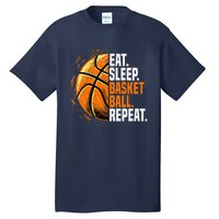 Eat Sleep Basketball Repeat Funny Basketball Lovers Tall T-Shirt