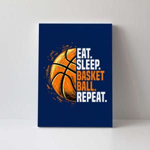 Eat Sleep Basketball Repeat Funny Basketball Lovers Canvas