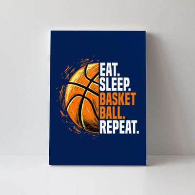 Eat Sleep Basketball Repeat Funny Basketball Lovers Canvas