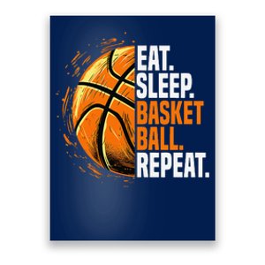 Eat Sleep Basketball Repeat Funny Basketball Lovers Poster