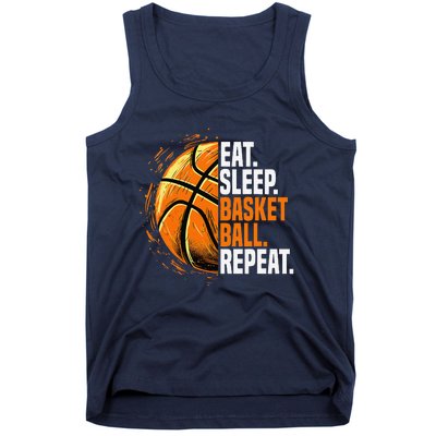 Eat Sleep Basketball Repeat Funny Basketball Lovers Tank Top