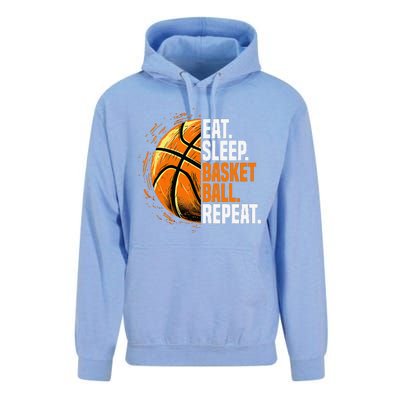 Eat Sleep Basketball Repeat Funny Basketball Lovers Unisex Surf Hoodie