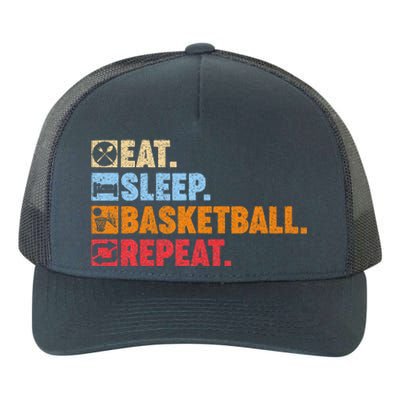 Eat Sleep Basketball Repeat Yupoong Adult 5-Panel Trucker Hat