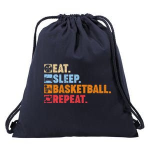 Eat Sleep Basketball Repeat Drawstring Bag