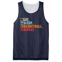 Eat Sleep Basketball Repeat Mesh Reversible Basketball Jersey Tank