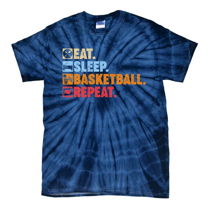 Eat Sleep Basketball Repeat Tie-Dye T-Shirt